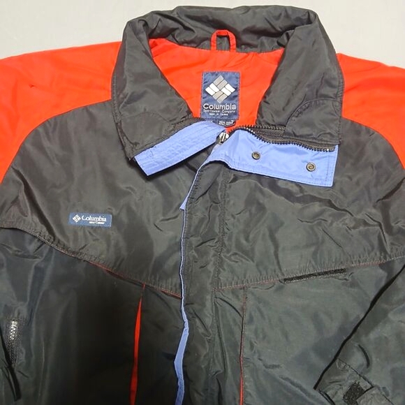 Columbia Other - Columbia Jacket Mens M Black Red Performance Nylon Windbreaker Full Zip Ski Coat